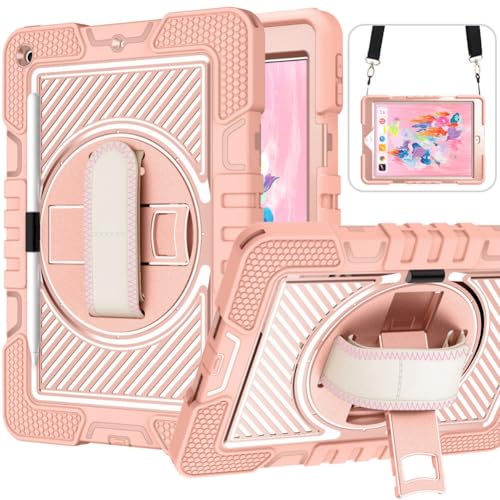 Coque iPad 5e generation 2017 9.7 pouces rigide silicone or rose