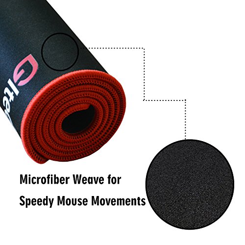 Gaming Mouse Pad Xxxl/Extended Large Mat Desk Pad 36"X16.5" Glteck Mousepad Long Non-Slip Rubber Mice Pads Stitched Edges With Portable Bag #TOP2