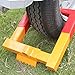 Produktbild KAIRAY Anhänger Radschlossklemme - Reifenschloss Diebstahlsicherung Stiefel Reifenklauen Für ATV Trailers Gelb/Rot mit 2 Schlüsseln, Reifenbreite MAX 12"(30,48cm)