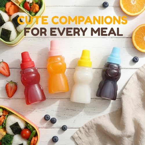 Mini flacon à condiments en forme d'ours durable pour lunchbox chic - 8