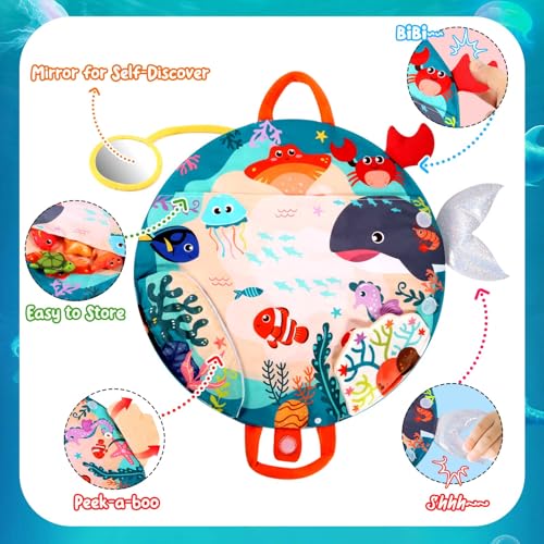 Image of FREYBLI Montessori Toys for 1 Year Old Boy Girl Birthday Gift - Cloth Toddler Fishing Game with Stacking Cups, Educational Toys for One Year Old, Sorting Learning Baby Toy 12-18 Months 1-2 Year Old