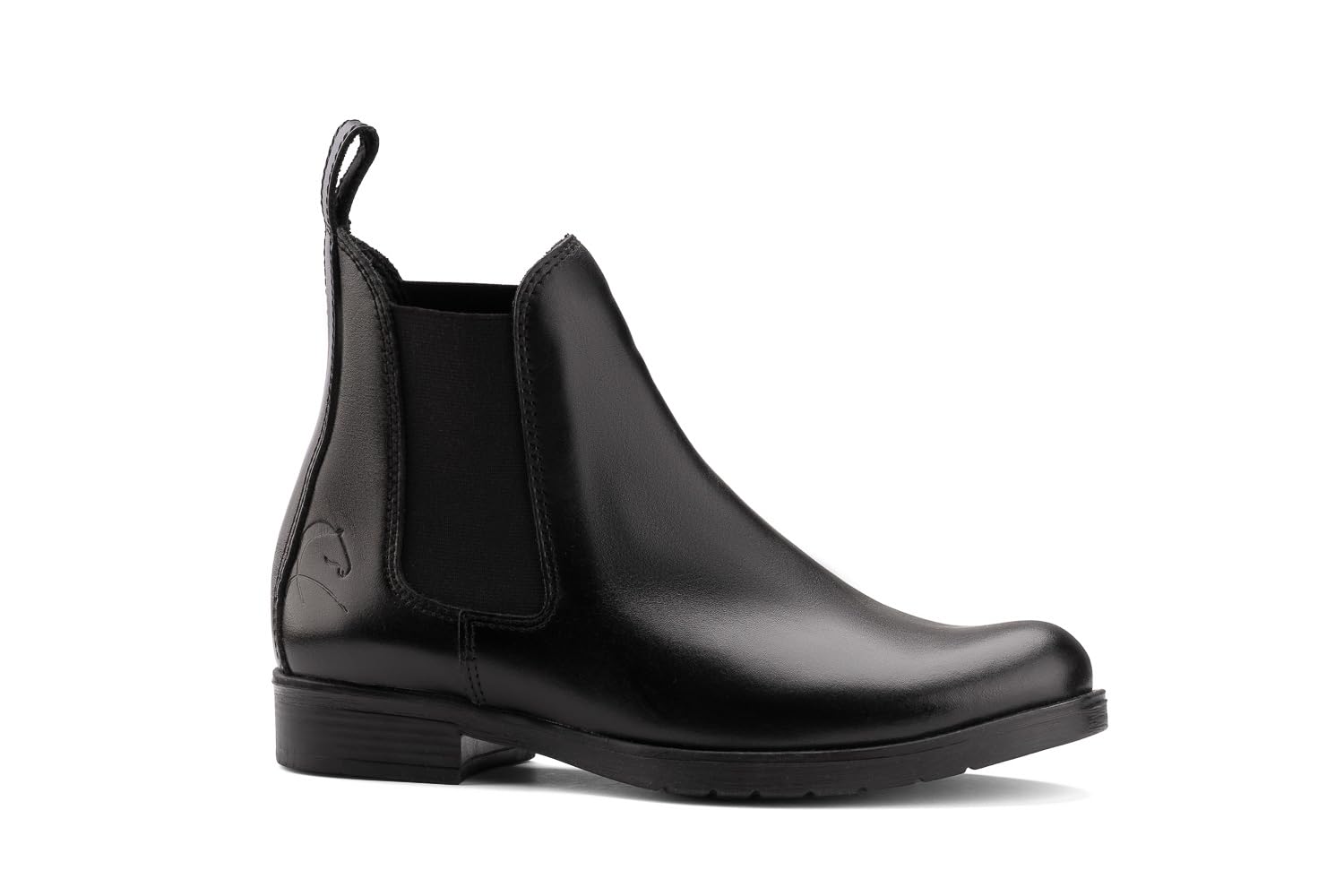 Jodhpur Reitstiefelette klassisch Karo Echtleder Schwarz Damen Gummisohle 35-41