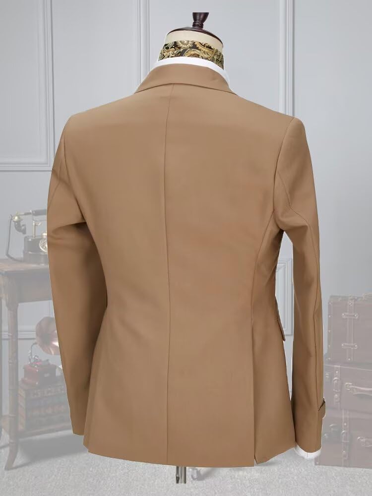 Men’s 2 Piece Suit Stylish Slim Fit Suit for Men with Metal Buckle Wedding Prom Tuxedo Suits Set - Image 5