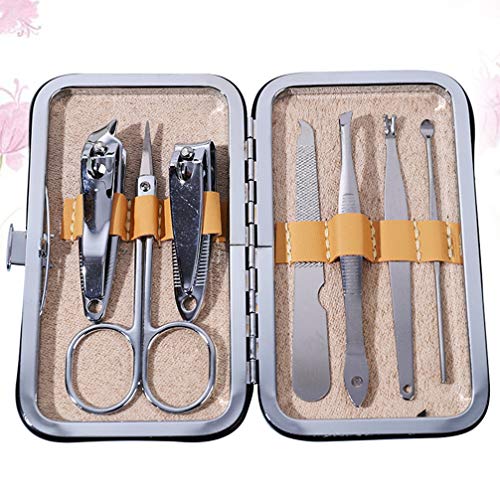 Conjunto de 7 peças de cortador de unha profissional Pretyzoom Kit de cortador de unhas pedicure kit