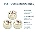 Pet House Mini Candles for Pet Odor, Plant Based, Dog and Cat Friendly Scented Candles, Lavender Green Tea Pack of 3