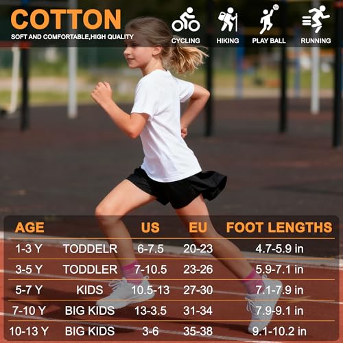 Image of 12 Pairs Kids Cotton Crew Socks, Unisex School Socks Ages 1-13