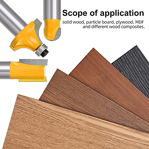 Meiggtool 70Pcs 1/2 Inch Shank Router Bit Set Door Window Bites With Tungsten Carbide Tips For Use On Wood, Metal, Plastic #TOP5