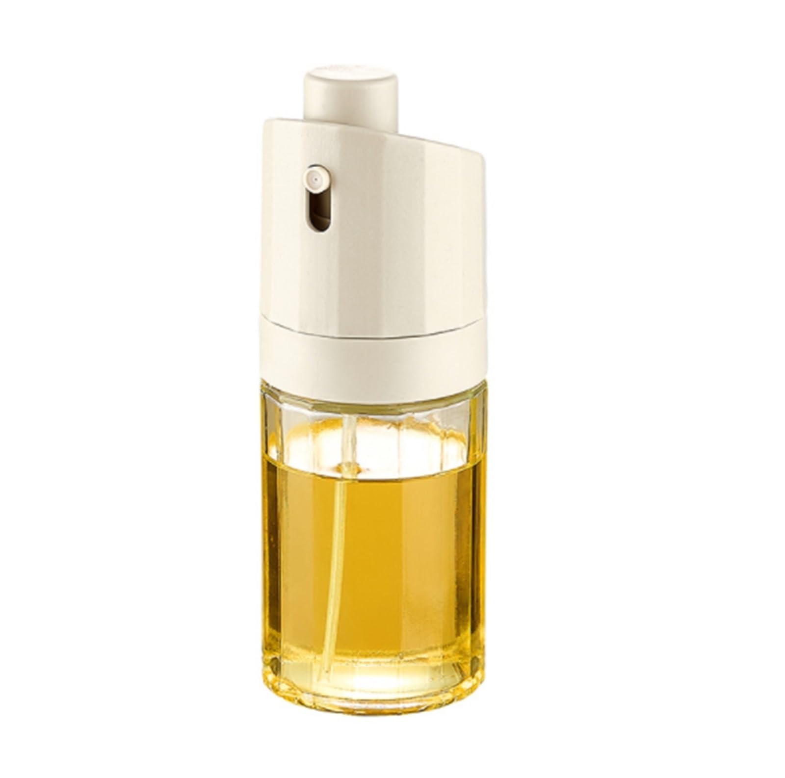 HDICUHNANU Reusable Kitchen Oil Bottles Cruet Cooking Oil Sprayer Push Spray Bottle Suitable For Barbecue Salad Baking Air Fryer, Salad(Beige)
