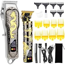HIENA PRO Hair Clippers for Men T-Blade Trimmer Set, Men Professional Cordless Barber Hair Clippers Set with LED Display