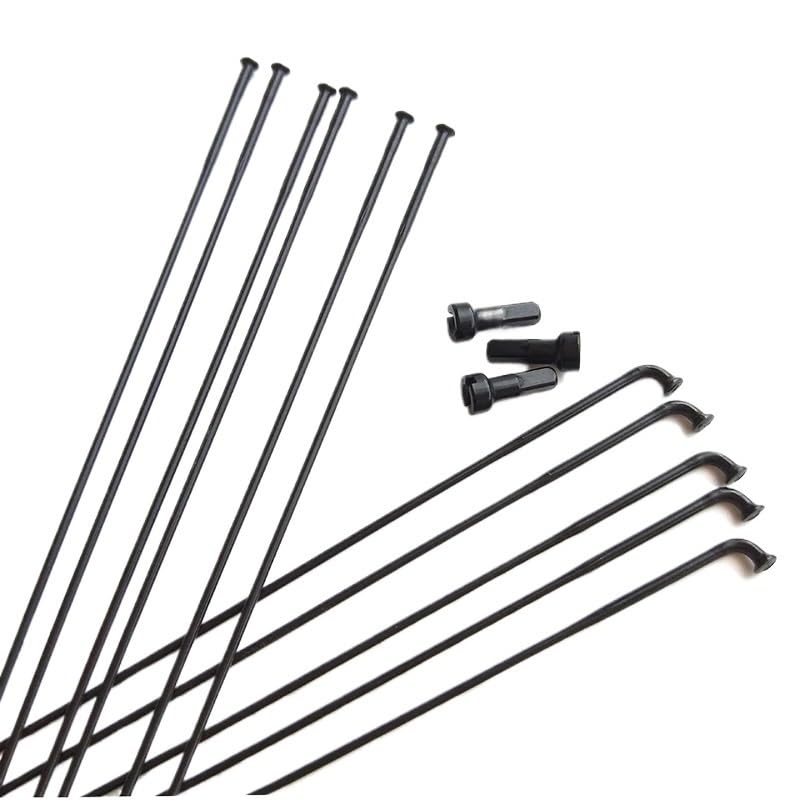 Rayons de vélo VTT robustes triple butée noirs en acier inoxydable haut de gamme