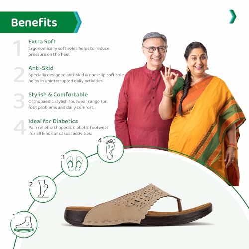Image of ORTHO JOY doctor Slipper for women Fancy || Orthopedic Women's Slipper || Regular Wear slippers For Women