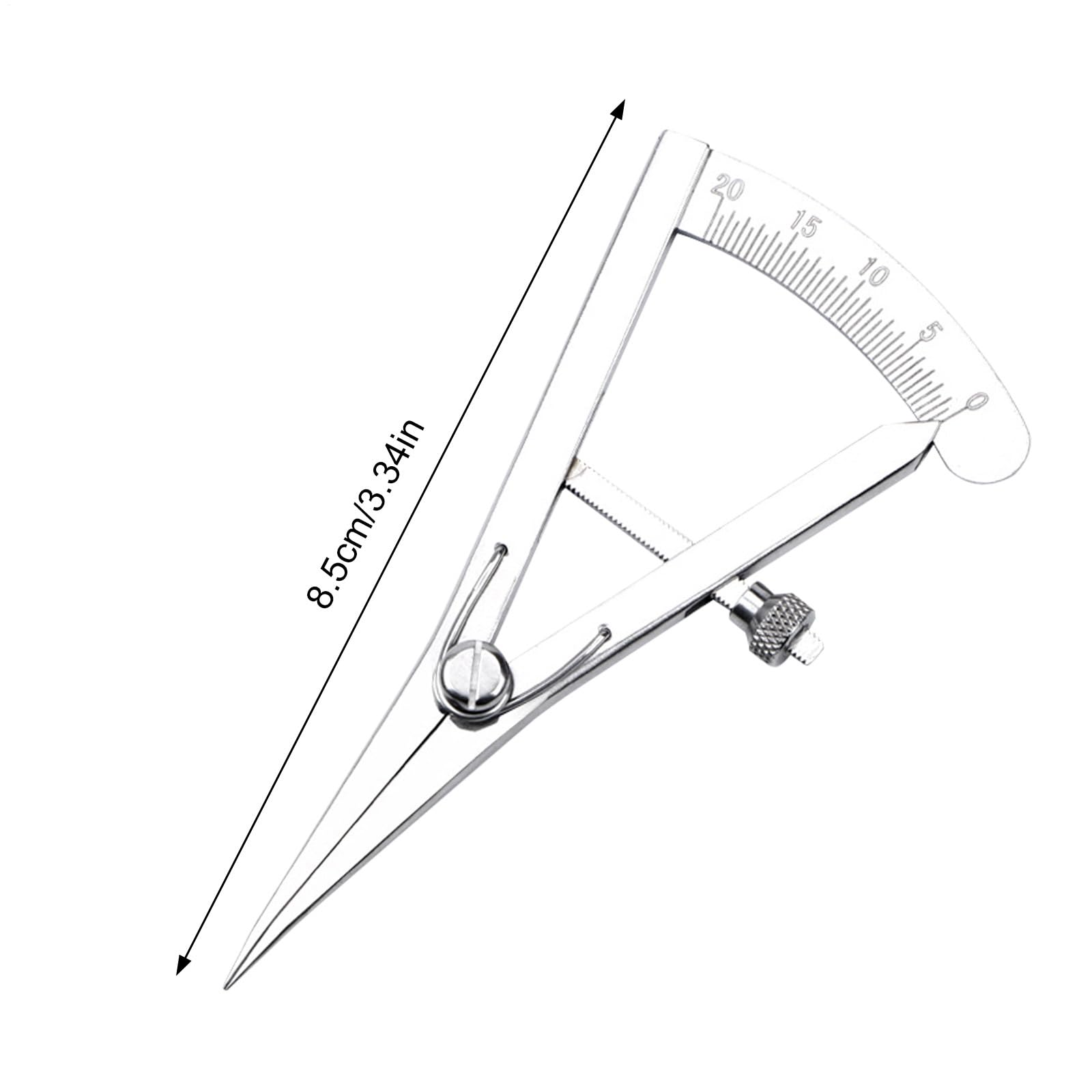 Mini Edge Press, Precision Spring Wing Divider Spacing Compass, Stainless Steel Leather Craft Tool, Marking Gauge Adjustable High Polished Edge Creaser for Metalworking Geometry, 3.35 Inhes