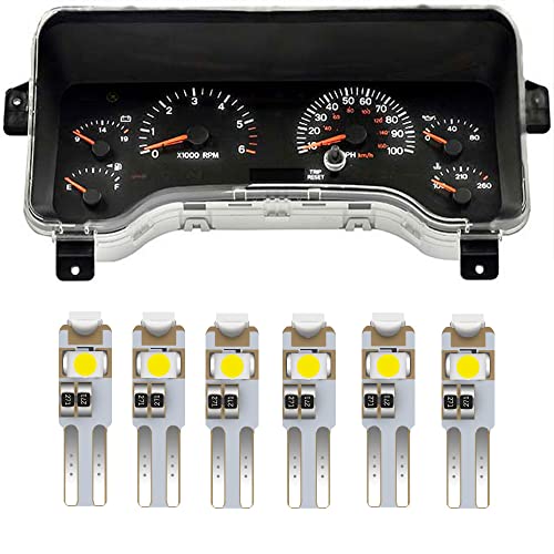 NSLUMO LED tableau de bord tableau de bord voyant lumineux pour J'eep Cherokee XJ Wrangler TJ 6x blanc tab leau de borad Wedge compteur de vitesse groupe...