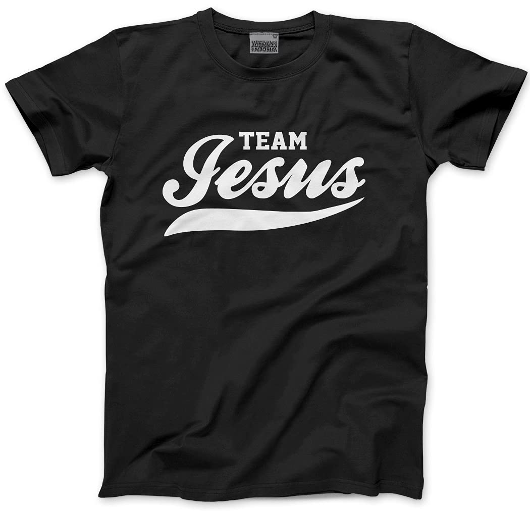 Hotscamp Men's Black Team Jesus Unisex T-Shirt - X-Large