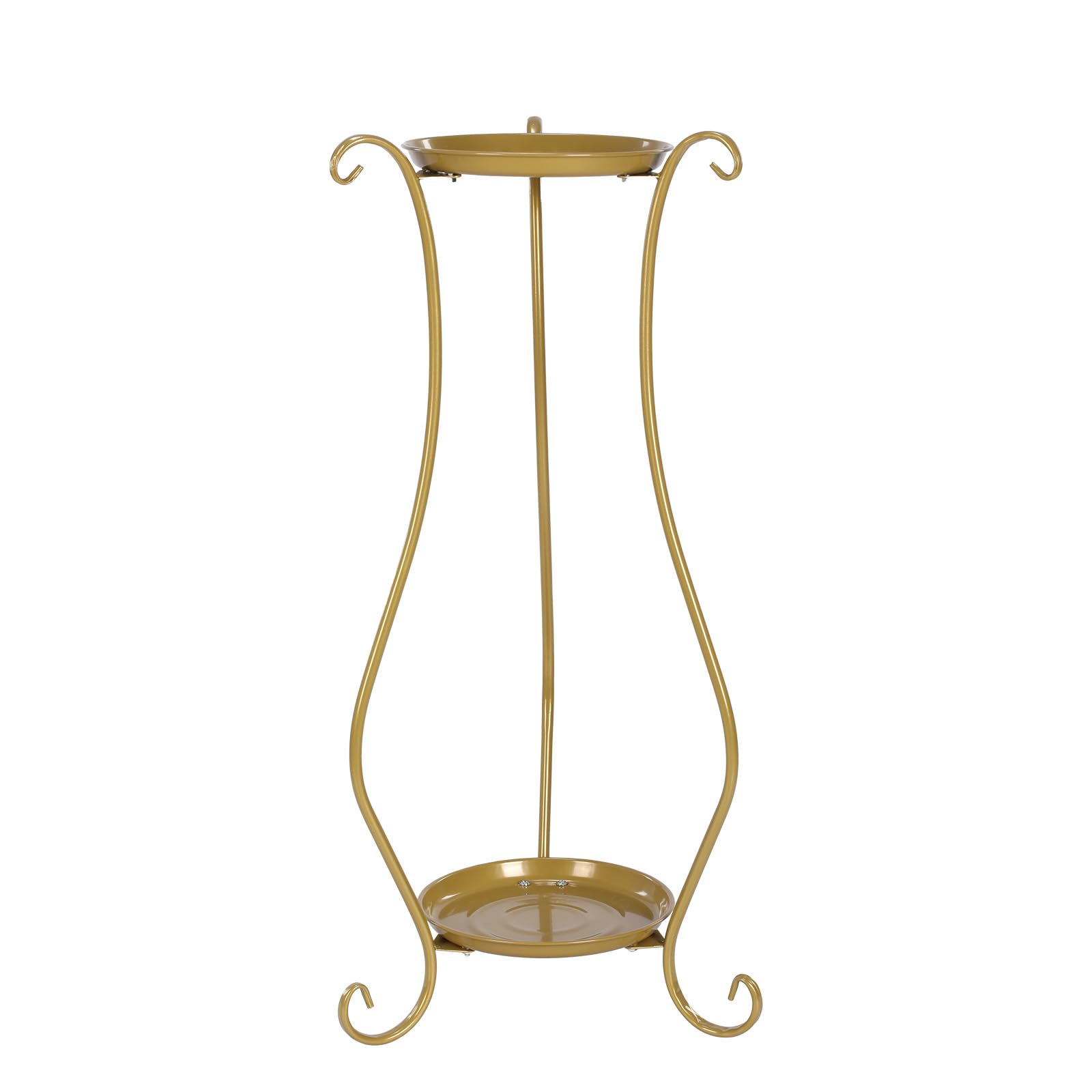 AMZGSHOP 2-Tier Iron Corner Plant Stand 28in Tall Modern Vertical Rack