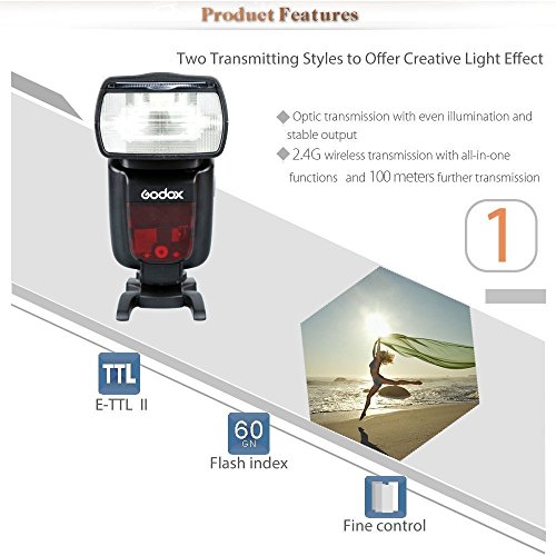 GODOX Thinklite TT685C TTL Camera Flash Speedlight 2.4GHz High Speed 1/8000s GN60 Compatible for
