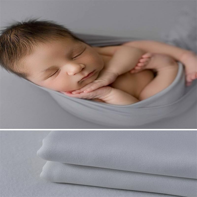 Newborn Photography Stretch Wrap Boy Girl Baby Wraps Photography Props Bbaby Photo Prop Stretch (Grey)