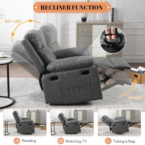 Sillón reclinable masaje Gris con estructura metal miniatura 5