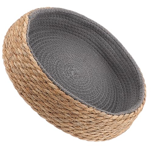 Alipis Rattan Pet Nest Woven Dog Bed for Small Puppy Modern Style Cat Sleeping House Pet Resting Nest Cushion for Home