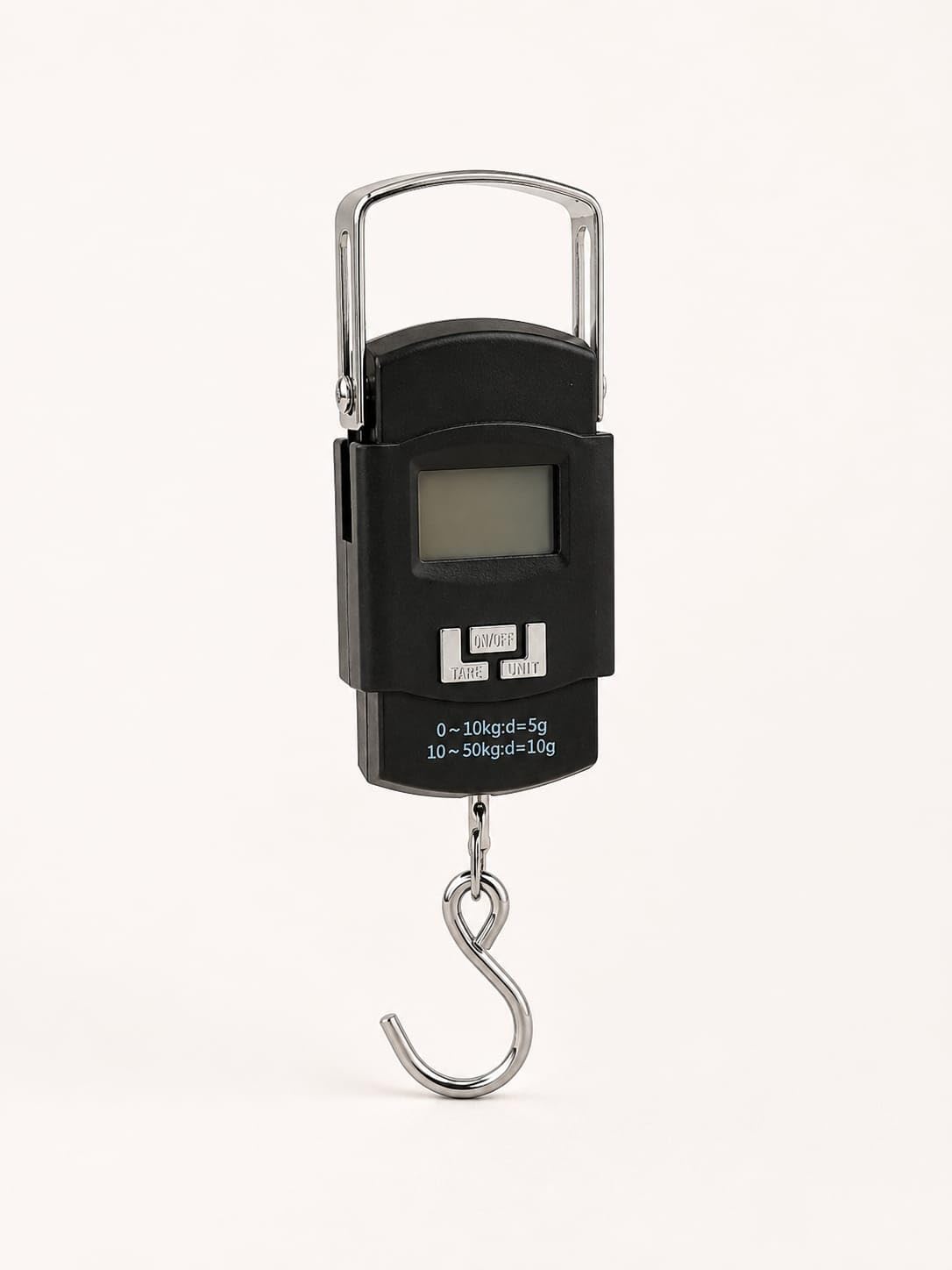 Blue Basket- Portable Electronic Hanging Scale with LCD Display, 50 kg | Tare Function, 5g/10g Precision, Stainless Steel Hook, Batteries Included, Fishing & Luggage Use-image-12