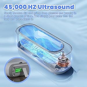 Ultrasoon reinigingsapparaat, ultrasone reiniger 47000 Hz, 350 ml