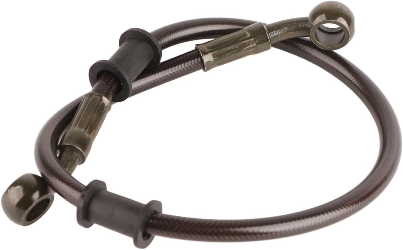 Keenso 50cm 120cm Motorcycle Brake Clutch Oil Hoses Line Pipe, Colorful Motorcycle Pit Dirt Bike Enduro Motocross Street Bikes(500mmBlack)