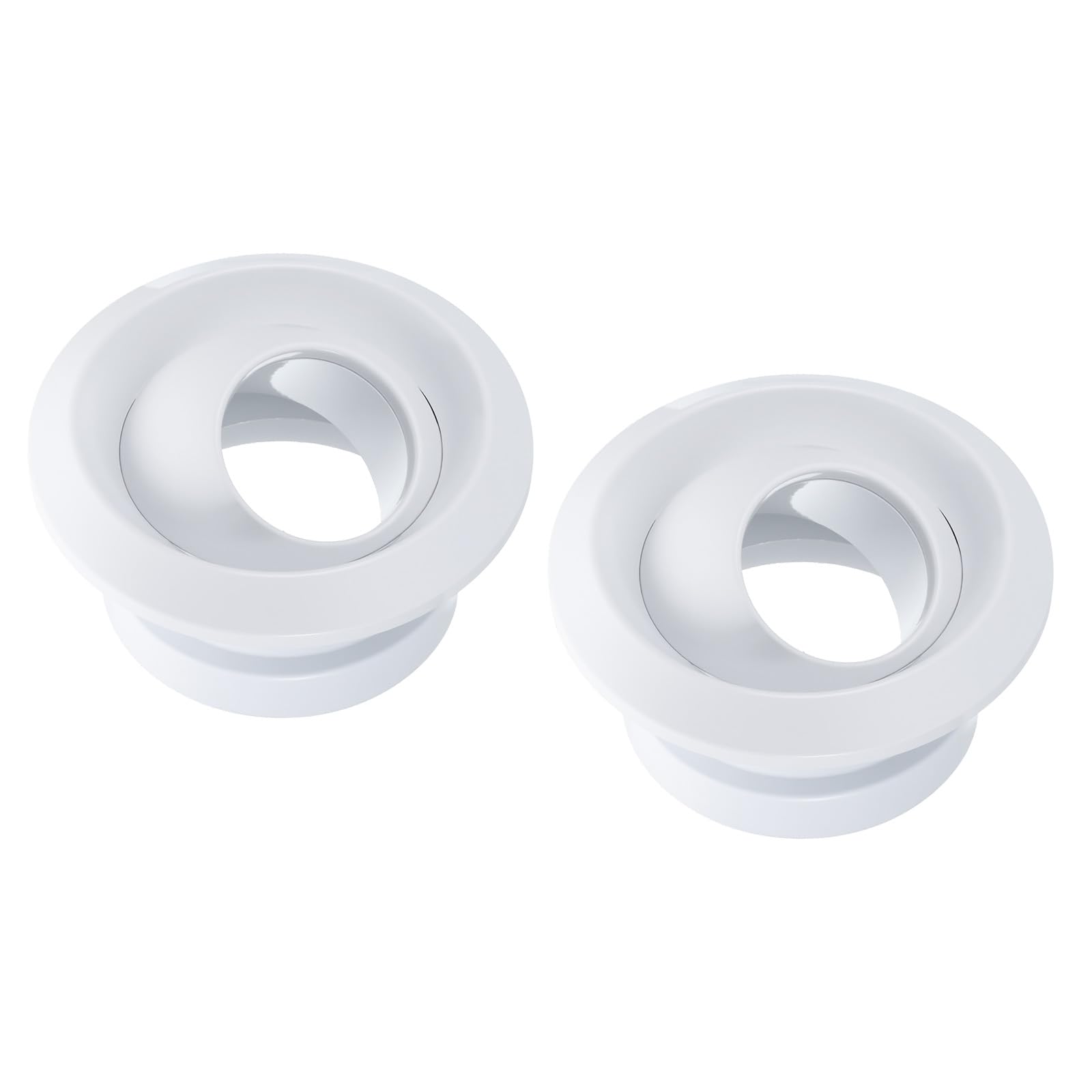Awclub 4 Inch Round Air Vent Cover, Adjustable Ball Jet Nozzle Diffuser - ABS White Ceiling/Soffit Vent for Bathroom, Kitchen, Living Room, HVAC 2 Pack