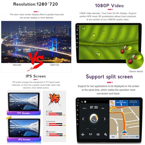 Autoradio Android Carplay sans fil doté d'un écran IPS 9 pouces et navigation GPS - 5