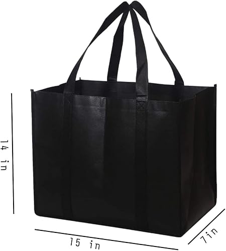 Miniatura 2 de Bolsas de mano de uso general bolsas de plástico reutilizables para comestibles 3 bolsas  Bolsa plegable resistente  Compra de comestibles  Bolsas a