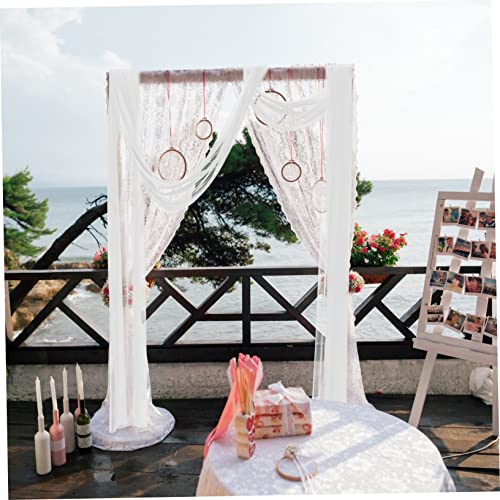 Cortinas transparentes de boda en tejido sofisticado para altar 4