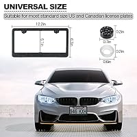 FIISFIIS Bling License Plate Frame for Women,2 Pack Premium Stainless Steel Rhinestone License Plate Holder,Handmade Glitter Crystal Diamond Girl Lincense Plate Tag Cover,Bedazzled Sparkly-Black — image 5
