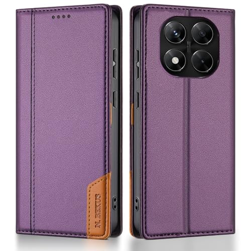 Étui Xiaomi Redmi 13C 4G 5G housse cuir portefeuille à rabat violet