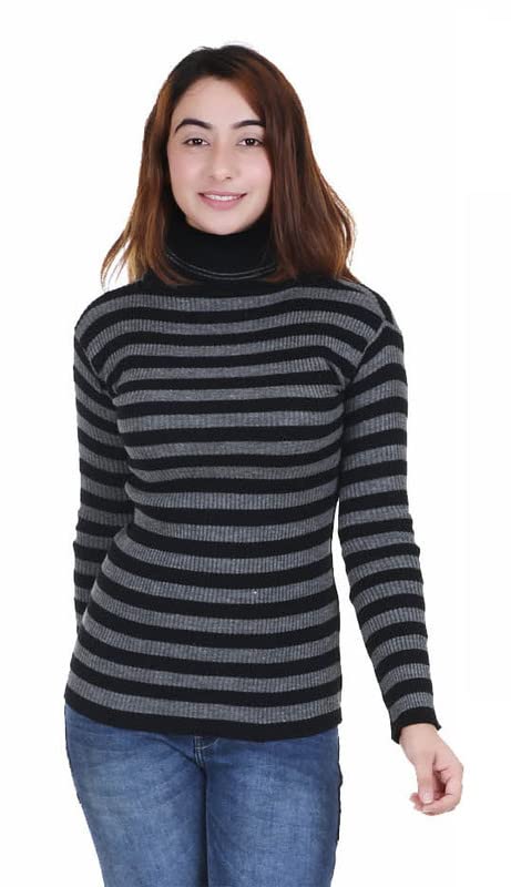100luck Women Woollen High Neck Swater Skivvy Pack of 1-picture-58