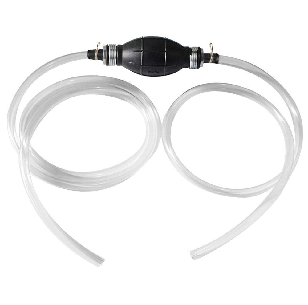 Fuel Syphon Pump, 2m Fuel Pump Hand Petrol Siphon Pump for Transfer Oil Water Gasoline Fuel Transfer Pump (15mm)