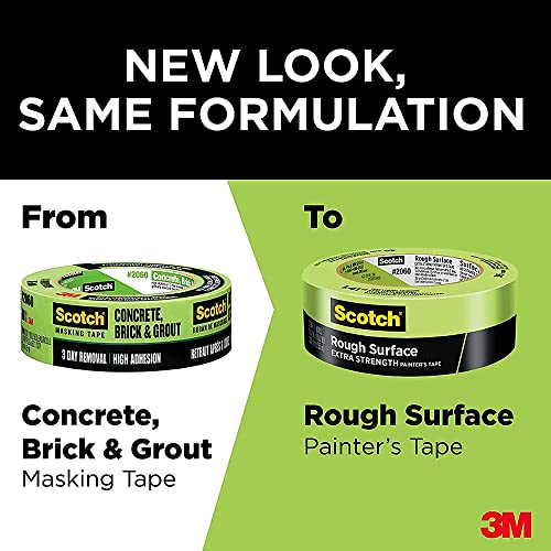 Scotch Painter's Tape 2060-1A 2060 Masking Tape, 1-Inch By 60-Yard, Green, 4 Pack #TOP1