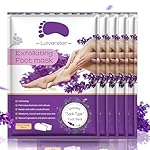 Foot Peeling Mask 5 Pack, Moisturizing Socks for Dry Foot Care, Hydrating Feet Peel Masks Repair Dry Cracked Heels, Remove Dead Skin,Callus - Women Men (Lavender)