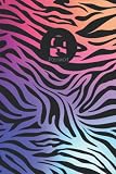 Rocco Print Passwort Buch I Animal Print Zebra Bunt I Passwörter sicher offline verwalten mit A-Z Register, Notizbuch Verwaltung, Organizer für Zugangsdaten