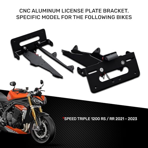 Support de plaque AVDB pour Triumph Speed Triple 1200 RS RR 21-23 avec catadioptre