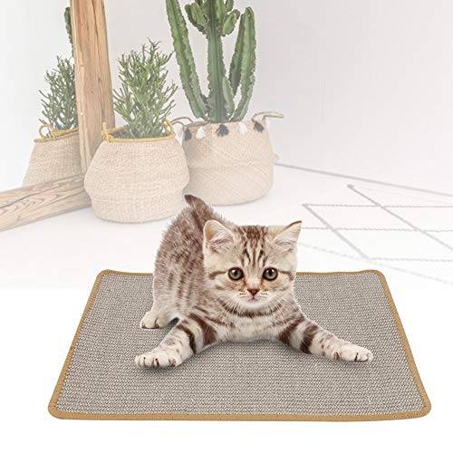 Cat Scratcher, Tapete de Sisal Brinquedo para Arranhar Gato, para Cães Gatos(brown, large)