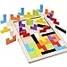 B&Julian ® Tangram Tresit Bois Puzzle 40 pièce Enfants Adulte Casse-tête Formes géométriques avec la boîte