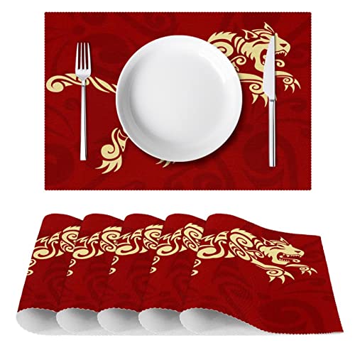 Set de table Tiger Red pour protéger les tables des plats chauds