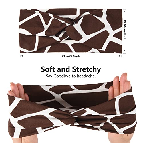 Marchqueen Animal-6Pcs Wide Headbands For Women Non Slip Stretchy Boho Hair Bands For Women'S Hair Fashion Hair Accessories thumb #2