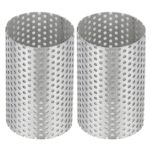 Image of PATIKIL 2 Pcs 42mm OD Strainer Mesh, 66mm H 80 Mesh Screen Y Shaped Strainer Filter Valve Mesh Screen 304 Stainless Steel Double Layer Strainer Mesh for Debris Pump Water Oil Separation