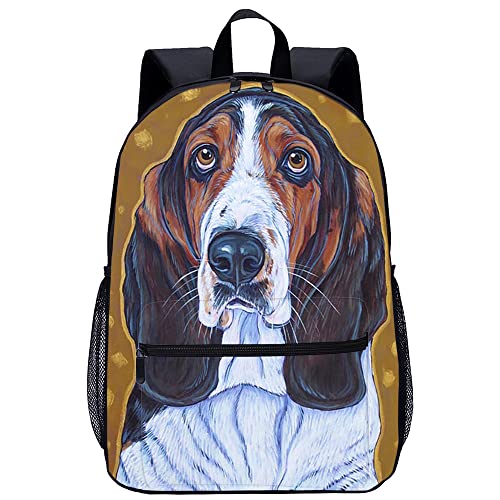 Sac à dos école imprimé 3D chien - Grand sac à dos voyage scolaire et sport