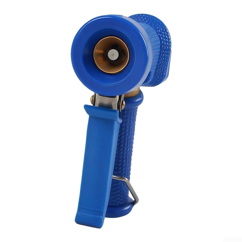 Boquilla de latón para riego de césped, cabezal de pulverización ajustable de 180 mm, color azul (rosca externa)