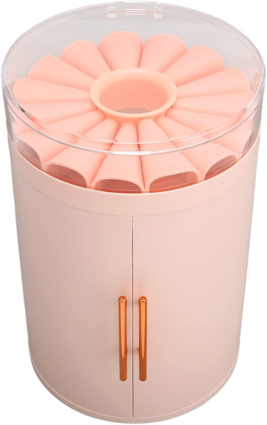 5 Layer Storage Box Organizer, Double Door Mini Cabinet with Large Capacity, ABS Material for, Fake Nails and Cosmetics (Pink)