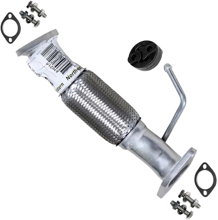 Exhaust Front Flex Pipe Compatible for 2014-2019 Kia Soul 1.6L | Stainless Steel | Northeastern Exhaust | Free Gaskets, Hanger and Bolt Kit included | Direct-Fit Replacement