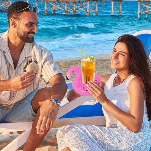 10 Stück Aufblasbare Getränkeuntersetzer, Wasseruntersetzer, Poolparty-Dekorationen, Schwimmende Getränkehalter, Pool-Gadgets, Pool-Getränkehalter, Pool-Zubehör