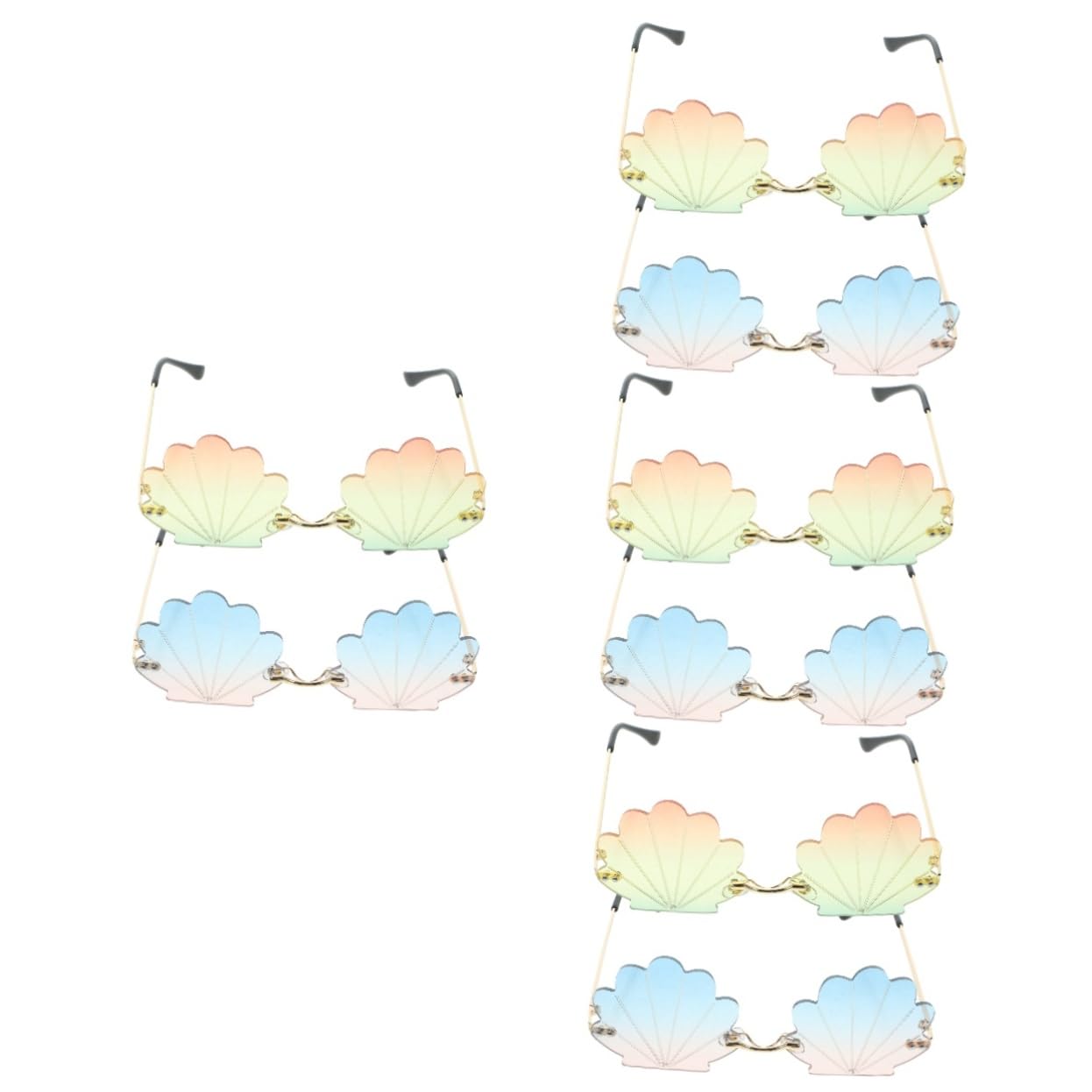VALICLUD 2 Piezas De Gafas De Sol Gafas De Fiesta De Concha De Fiesta Favores De a Geniales De Colores Elegantes De a Para Adultos