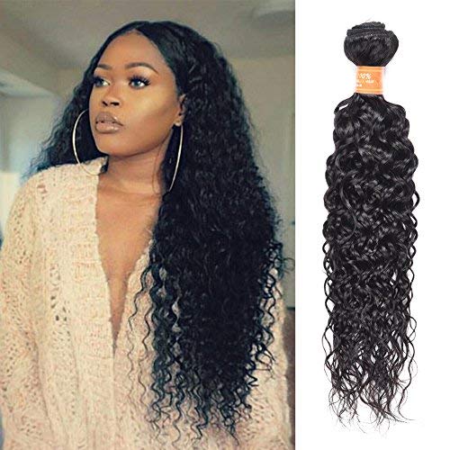 8A Grade Brazilian Water Wave Remy Hair one Bundles Natural Black Weave Weft 22inch